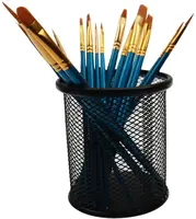 Suporte de caneta para lápis, suporte de mesa personalizado multiuso para escritório, malha de metal preto