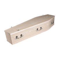 Ataúd Funerario para Adultos de Alta Calidad, Enchapado en Madera, Estilo Europeo, Madera Maciza, Atractivo Visual, Precio Moderado en Australia