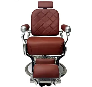 Sillas de Barbería <span class=keywords><strong>Retro</strong></span> con Base Estable, Sillas de Estilista Profesionales para Salón, Sillas de Barbería Antiguas - Product Image 1