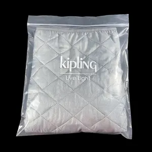 Design gratuito cerniera stampata personalizzata Eco Friendly LDPE piccolo PVC per borsa porta abiti borsa a chiusura lampo GRS Packing Bag
