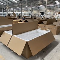 Baignoires autoportantes modernes en acrylique avec filigrane, fabriquées par l'usine Foshan Hotaqi, contrôle GECKO, garantie de 5 ans, CUPC CE, projet carré ovale