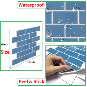 Carta da parati autoadesiva con Stick Stick da parete cucina Backsplash carta di colore verde
