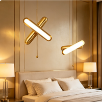 Lustre moderne design artistique, éclairage de plafond, suspension en métal pour intérieur