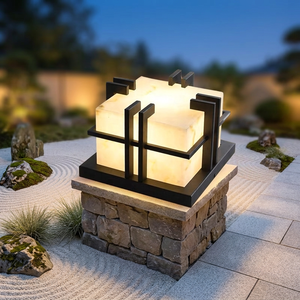 โคมไฟเสาประตูสวนสแตนเลส กันน้ำ IP65 หลอด LED ขั้ว E27 สำหรับตกแต่งภายนอกอาคาร CRI 90 อายุการใช้งาน 50000 ชั่วโมง - Product Image 1