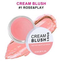 Fard à joues crème multi-usages personnalisé avec logo, fini mat minéral, résistant à l'eau, longue tenue, marque privée, maquillage pour le visage