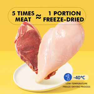 Commercio all'ingrosso ad alto contenuto proteico OEM ODM cuori di pollo liofilizzati petto di pollo gatto tratta cibo per animali domestici per alimenti per cani gatti snack dentali - Product Image 2