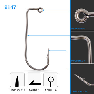 Topmouth Culter Meeresfischerei-Weichköder-Haken-Set – 10 Stück für Schmerlen, Mandarinfische, Barrakudas, Barsche und Garnelen - Product Image 4