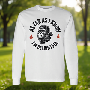 As Far As I Know I'm Delightful Monkey Camiseta de manga larga - Product Image 3