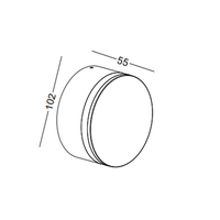Applique murale LED ronde en aluminium, bordure en acrylique, décorative, IP65, luminaire d'extérieur