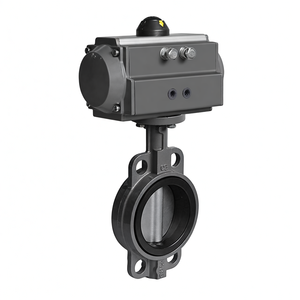 Válvula de Mariposa de Doble Acción con Actuador Neumático, Tipo Wafer, de Hierro Fundido, con Asiento de Goma EPDM, DN80 3 Pulgadas PN16, Envío Rápido COVNA - Product Image 2