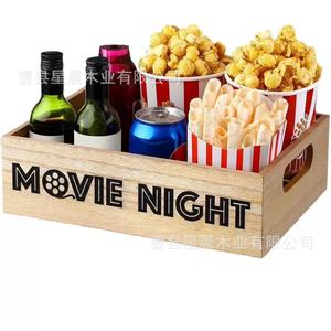 Movie Night <b>Snack</b> <b>Tray</b> With Compartments Handle Beverage Candy Storage Box For Party Home Use - Product Image 3