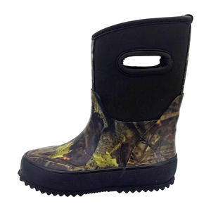 Bottes de <span class=keywords><strong>pluie</strong></span> en néoprène caoutchouc imperméables pour enfants, confortables, mi-mollet, de haute qualité, vente en gros, YL-25088 - Product Image 3