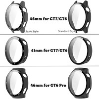 Casing GT7 41mm 46mm dengan Pelindung Layar untuk Huawei Watch GT 7, Casing Pelindung Bumper PC Keras untuk Huawei Watch GT 6