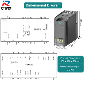 สินค้าใหม่แกะกล่อง ของแท้ 6SL3210-1KE21-7AF1 SINAMICS G120C 7.5kW/5.5kW 3 เฟส 380-480V VFD AC อินเวอร์เตอร์ไดรฟ์ขนาดกะทัดรัด - Product Image 2