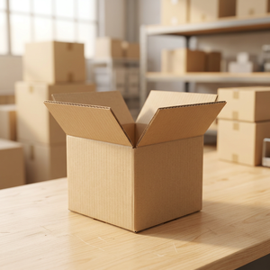 Caja de Cartón Corrugado Reciclado de 5 Capas con Asa, Laminado Mate, Logotipo Estampado en Caliente para Regalos, Manualidades, Embalaje Comercial y Correo - Product Image 2