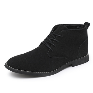 Baskets tendance pour hommes, bottes décontractées en similicuir antidérapantes avec amorti doux et bout pointu - Product Image 3