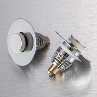 Joyhoo - Filtro de desagüe emergente de acero inoxidable tipo USA con atrapapelos para lavabo