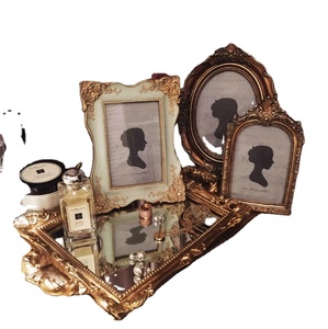 Classique français Relief <span class=keywords><strong>doré</strong></span> <span class=keywords><strong>cadre</strong></span> Photo résine artisanat maison décoration extérieure modèle 3D moule taille réelle élégant Figurine Design - Product Image 1