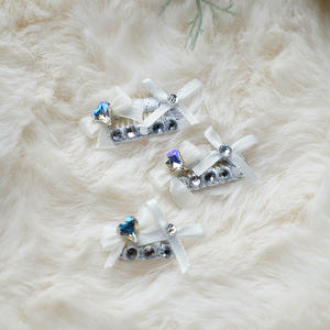 Huisdier Kat Hond Langharige hond Hoofdtooi Neus Volledige boor Beam Clip Haarspeld BB Clip Polyester Prinses Windboog FJ004 - Product Image 6