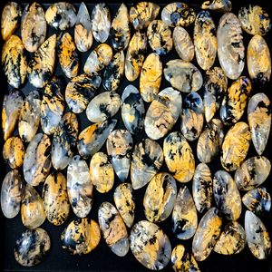 Natural Tiger Dendrite Agate Gemstone Cabochon Wholesale Loose Gemstone Lot for Jewelry Making Scenic Landscape Stone Bulk Lot - Product Image 1