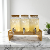 Wuso – Bouilloire en verre borosilicate classique, jetable, résistante à la chaleur, écologique, sécurisée pour l'eau bouillante, avec couvercle