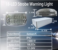 Feux stroboscopiques périmétriques pour ambulance de 3 watts, haute luminosité, véhicule d'urgence, feux d'avertissement pour pompiers et ambulances, 12-24 VDC