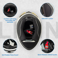 Casque modulaire à double visière avec logo personnalisé européen Matériau ABS Équipement de moto intégral État neuf avec fermeture à dégagement rapide