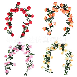 Rose artificielle en soie Ita, branche unique, jaune, pour décoration murale de mariage - Product Image 3