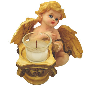 <span class=keywords><strong>Angelo</strong></span> personalizzato in resina <span class=keywords><strong>con</strong></span> ali portacandele <span class=keywords><strong>angelo</strong></span> scultura portacandele per decorazione domestica - Product Image 2