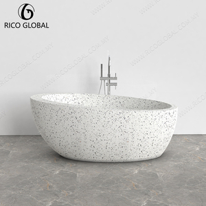 Baignoire en terrazzo écologique, baignoire en composite de pierre faite à la main - Product Image 2