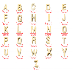 Yiwu Aceon bijoux à bricoler soi-même Mini trou curseur breloque initiale or acier inoxydable petite taille <span class=keywords><strong>Cube</strong></span> pendentif pour Bracelet collier Zircon - Product Image 4