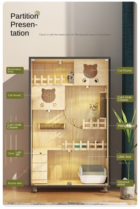 고양이 빌라 공장 맞춤형 해외 직구 원목 고양이 집 애완동물 둥지 실내 고양이 케이지 산둥 제조 사계절 신모델 - Product Image 3