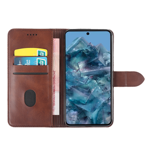 Funda de teléfono de cuero tipo billetera de alta moda para iPhone 15 Plus 16 Pro Max 13 <span class=keywords><strong>Mini</strong></span> 14 con tarjetero funda abatible para teléfono móvil - Product Image 2