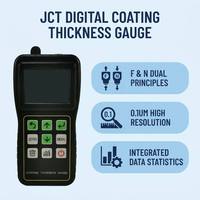 Jauge d'épaisseur de revêtement de type split JCT-200 0-2000 µm F NFE Double technologie Haute précision Reconnaissance automatique Peinture métallique Petite taille ABS