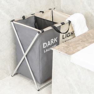 <strong>Washing</strong> Bag <strong>Basket</strong> Wholesale Mesh Laundry <strong>Basket</strong> <strong>White</strong> Wicker Large Foldable Fabric Laundry <strong>Basket</strong> with Folding Legs - Product Image 4