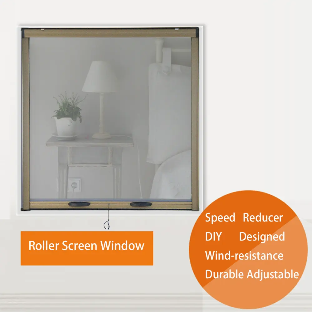 Custom Modern Roller Aluminum Frame Anti Mosquito Dust Insect Net Fiber Glass House Design up Down Sliding Fly Screen Window · image 3
