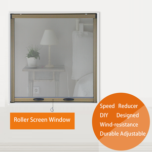 Tùy chỉnh hiện đại con lăn khung Nhôm chống muỗi bụi Côn trùng Net sợi thủy tinh nhà thiết kế lên xuống trượt bay cửa sổ màn hình - Product Image 3