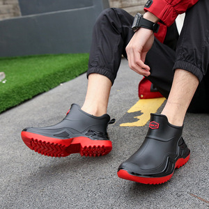 <span class=keywords><strong>Zapatos</strong></span> de Cocina de Suela Gruesa Antideslizantes y Resistentes al Desgaste para <span class=keywords><strong>Hombre</strong></span>, de <span class=keywords><strong>Terciopelo</strong></span>, de Tubo Corto, a la Moda - Product Image 2