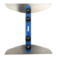 Outil de mesure réglable pour le travail du bois Jauge de bande de roulement d'escalier pour contremarches d'escaliers Étagères Cloisons Règle d'angle