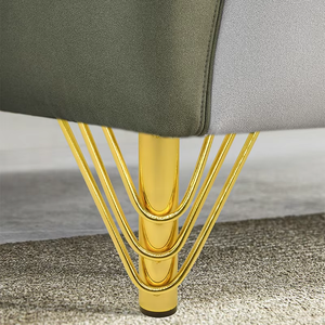 Gambe per Divano in Metallo di Lusso, Supporto Affusolato, Colore Oro, Gambe in Ferro per Letto, Divano e Mobile - Product Image 2