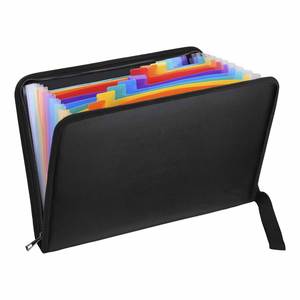 Hot Selling Fireproof Document Expanding <b>Filing</b> <b>Folder</b> Office/School Use Zipper Organ <b>Folder</b> Colorful Storage Solution - Product Image 1