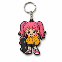 Groothandel op maat gemaakte cartoon PVC sleutelhangers van zacht rubber met logo bedrukking, promotionele cadeau souvenir, bulk, unieke fabrikant