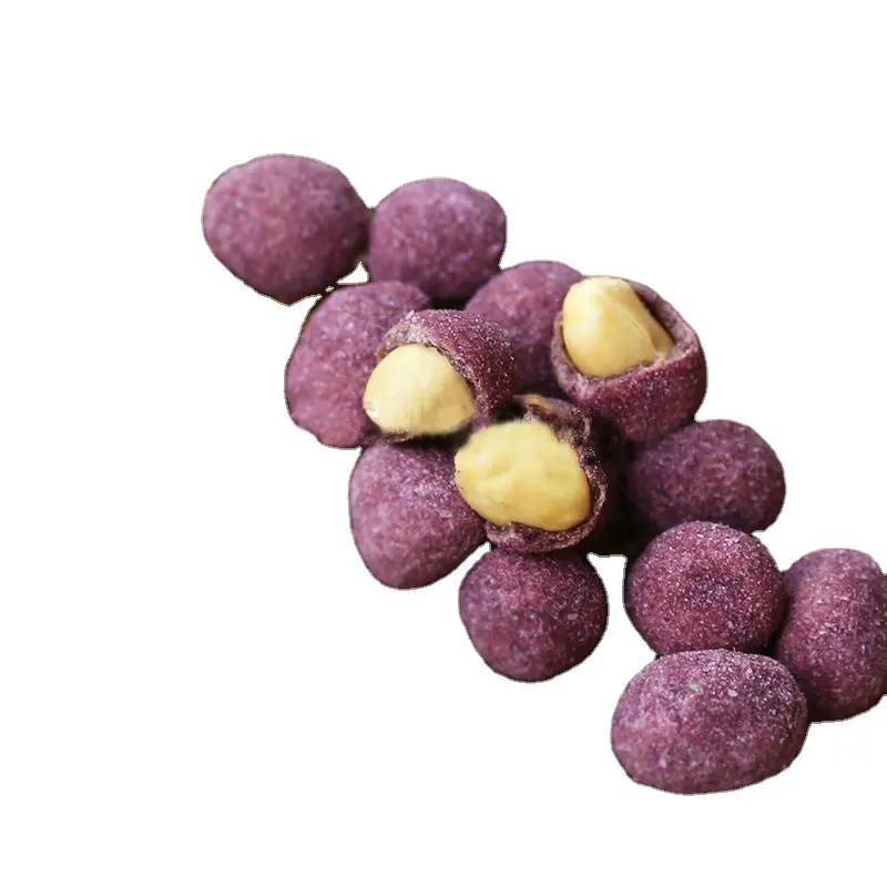 Purple Sweet Potato Flour Coated Roasted Peanut Crunchy and Crispy Snack Food with KOSHER/BRC/HALAL/HACCP Certification