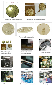 Botones Decorativos Accesorios Botón Para Coser Logotipo De Costura <span class=keywords><strong>Mango</strong></span> Dorado Botones De <span class=keywords><strong>Abrigo</strong></span> De Tela Metálica Para Ropa - Product Image 5