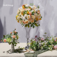 Künstliche Seidenrosen und Gemischte Blumenkugel-Arrangements für Hochzeiten und Muttertag Hintergrund-Dekoration Tischdekoration Blumendekoration