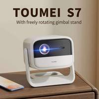 Projecteur LED 3D Toumei S7 1080PDLP 600ANSI avec batterie 20800mAh, Android 11, WiFi 6, BT5.0, portable, mini home cinéma extérieur