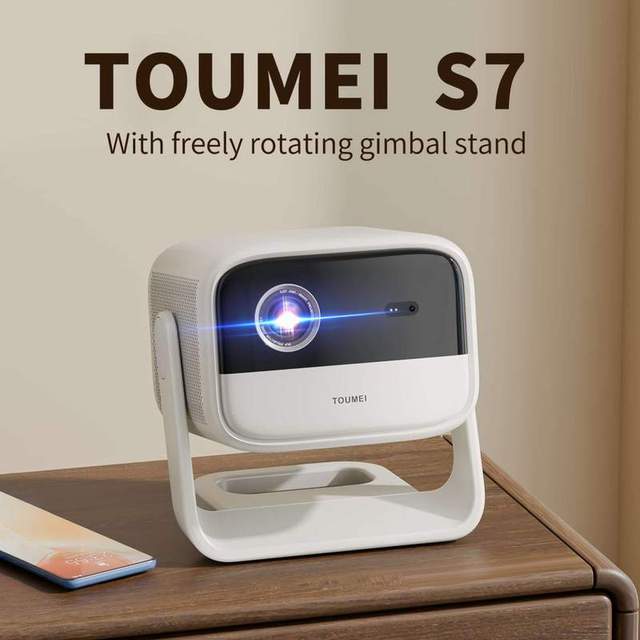 Toumei S7 1080PDLP 3D LED Projector 600ANSI 20800mAh Battery Android 11 WiFi 6 BT5.0 Portable Outdoor Mini Home Theater