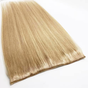 Fish Line Halo Extensiones de cabello humano Cabello humano real 70g Postizo recto Dos clips Extensiones de cabello humano Halo - Product Image 2