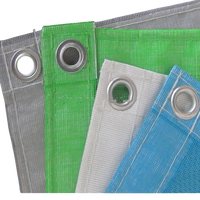 Faire sur commande bâche en maille polyester enduit de vinyle coloré avec œillets
