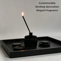 Bougie décorative en verre tendance avec mèche métallique réutilisable pour décoration intérieure